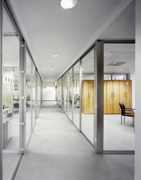 Corporate Office Sliding Glass Doors and Interior Glass Walls