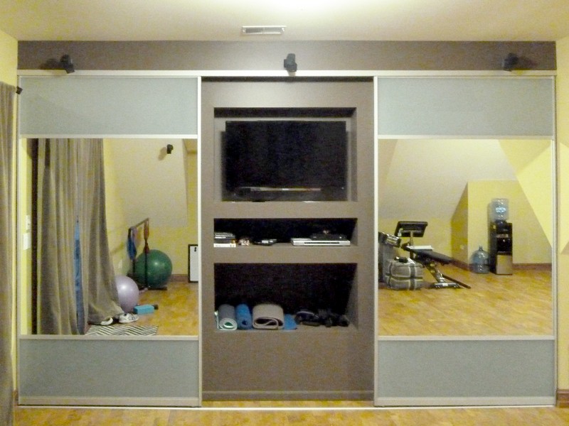 Home Gym Sliding Glass and Architectural Entry Swing Doors