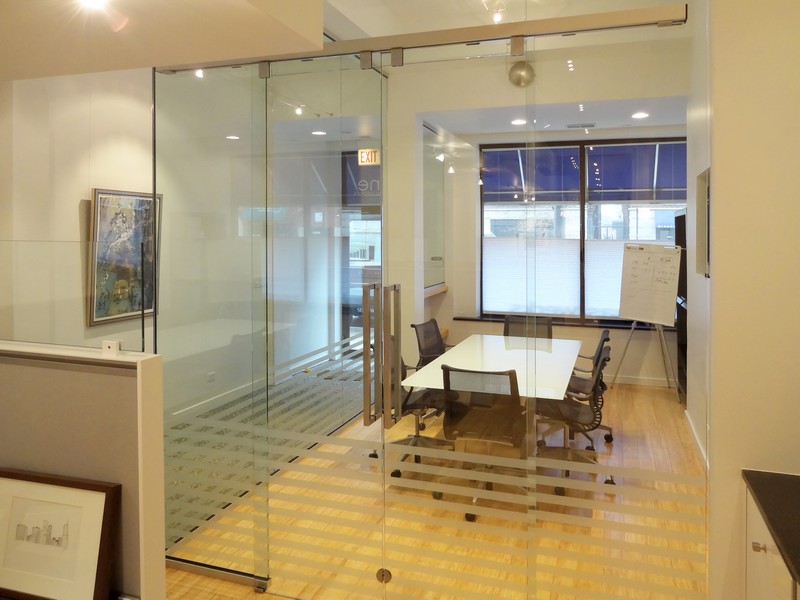 Chicago Glass Etched and Sandblasted Office Partitions
