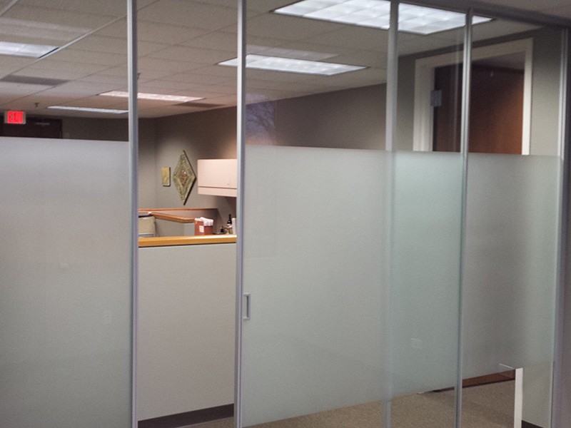 Chicago Glass Etched and Sandblasted Room Dividers and Partitions